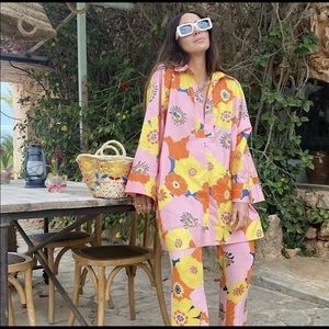 Zara Floral Multi-Colored Oversized Tunic